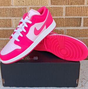 Air Jordan 1 Low Shoes Pink Foam White  (Size Gs 7Y) women's 8.5